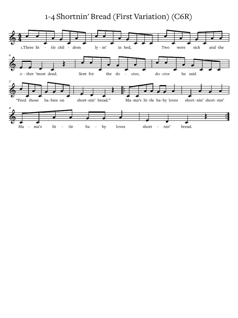 Shortnin' Bread (First Variation) PDF