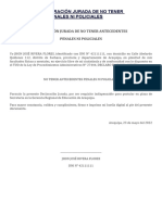 Modelo de Declaración Jurada de No Tener Antecedentes Penales Ni Policiales