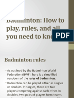 Badminton Rules - PPTM