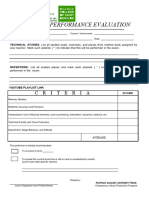 Music Performance Evaluation Form 1st2022.23-2