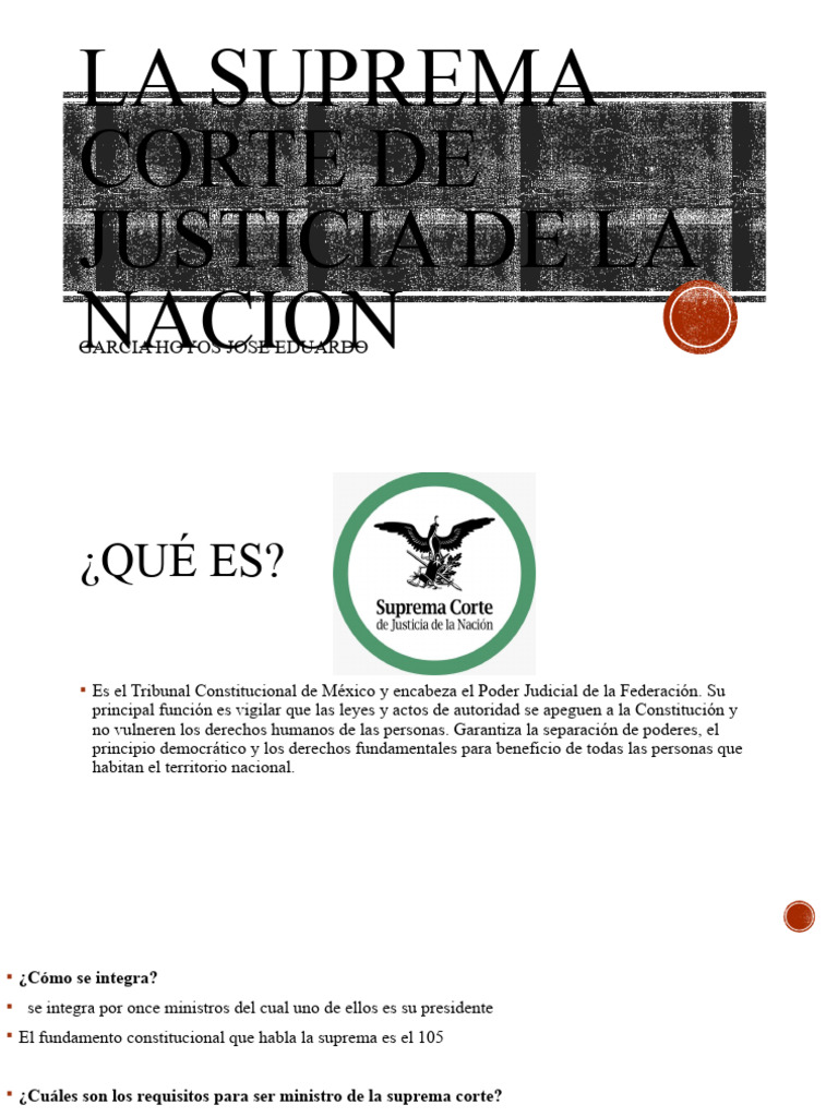 La Suprema Corte de Justicia de La Nacion | PDF | Judicaturas | Justicia