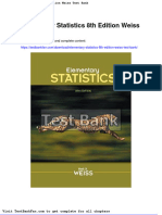 Full Download Elementary Statistics 8th Edition Weiss Test Bank
