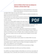 L'injure du gouvernement du Préfet de Côte d’Ivoire aux obsèques de  Feu Monsieur Le Ministre Désiré Tagro