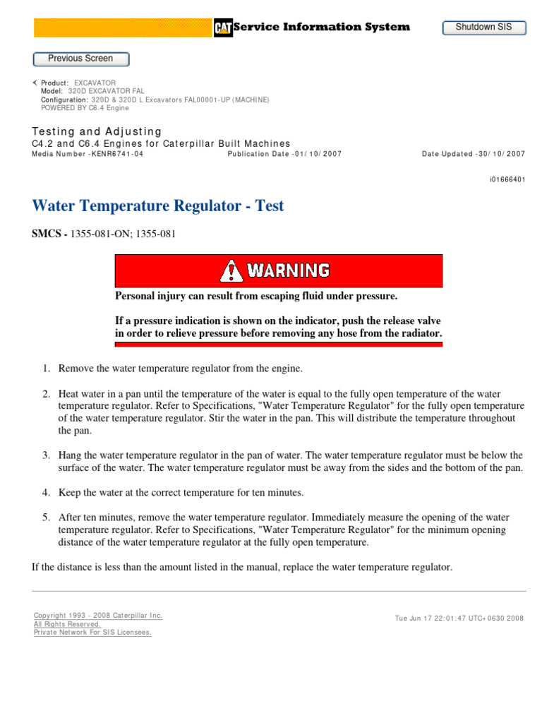 Water Temperature Regulator - Test | PDF
