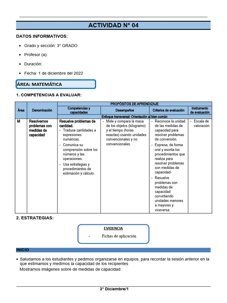 3 Grado Actividad Del 01 De Diciembre Pdf