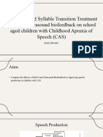 Effect of Rapid Syllable Transition Treatment (Rest) Vs Ultrasound Biofeedback On School Aged Children With Childhood Apraxia of Speech (Cas)
