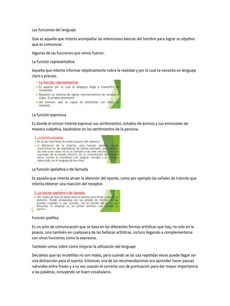 Funciones del lenguaje para niños | PDF | Crecimiento personal y ...