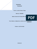 Derecho y Obligaciones Del Trabajador y El Empleador