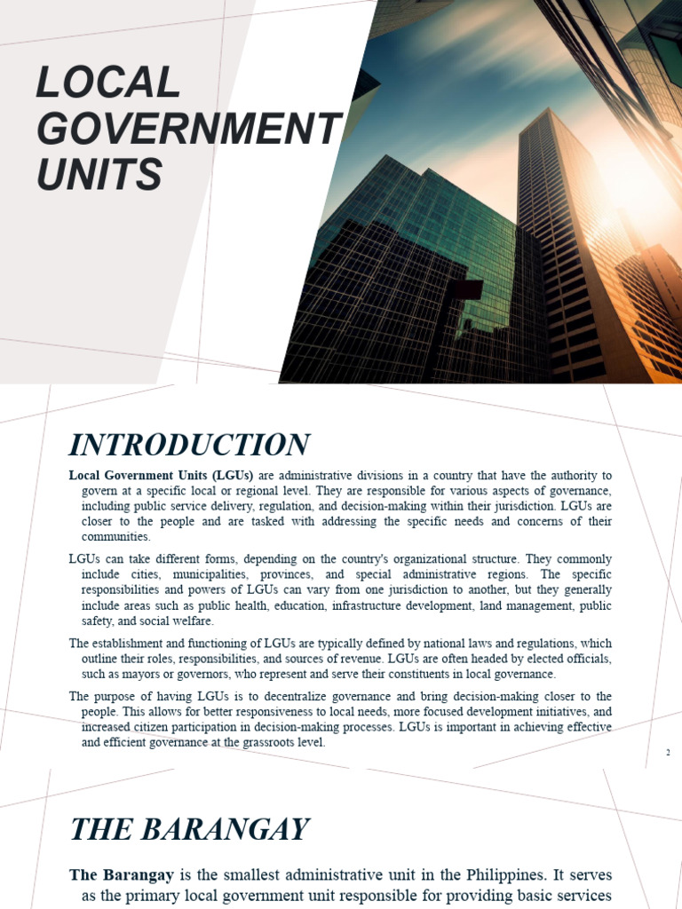 Local Government Units | PDF | City | Governance