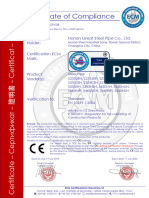 Certificate of Compliance EN-10219) - HGSP