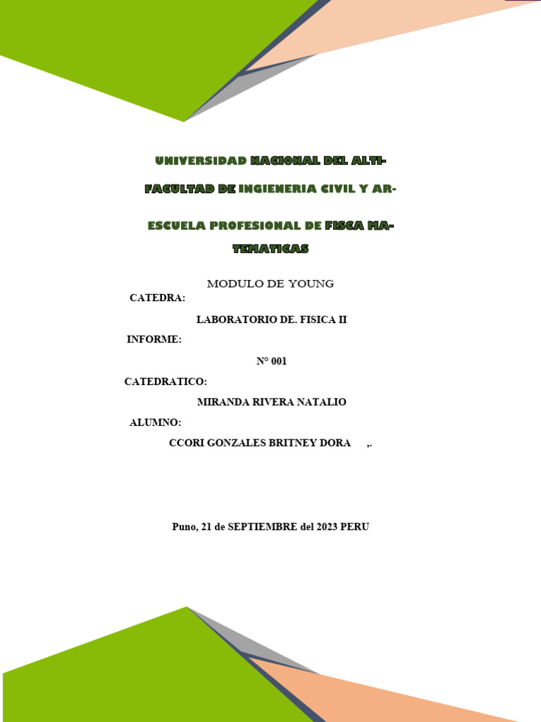 Modulo De Young Pdf El Módulo De Young Elasticidad Física