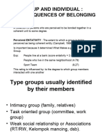 Groups and Individual