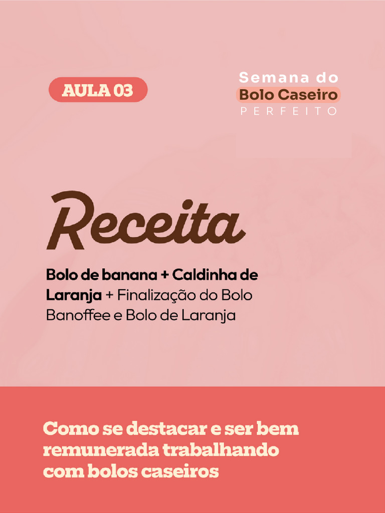 Aula de Bolo Caseiro Perfeito | PDF