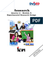 Research 9 Module 4 Types of Experimental Research Design