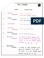 Real Numbers Formula Notes