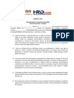 Training Provider Integrity Pact Form