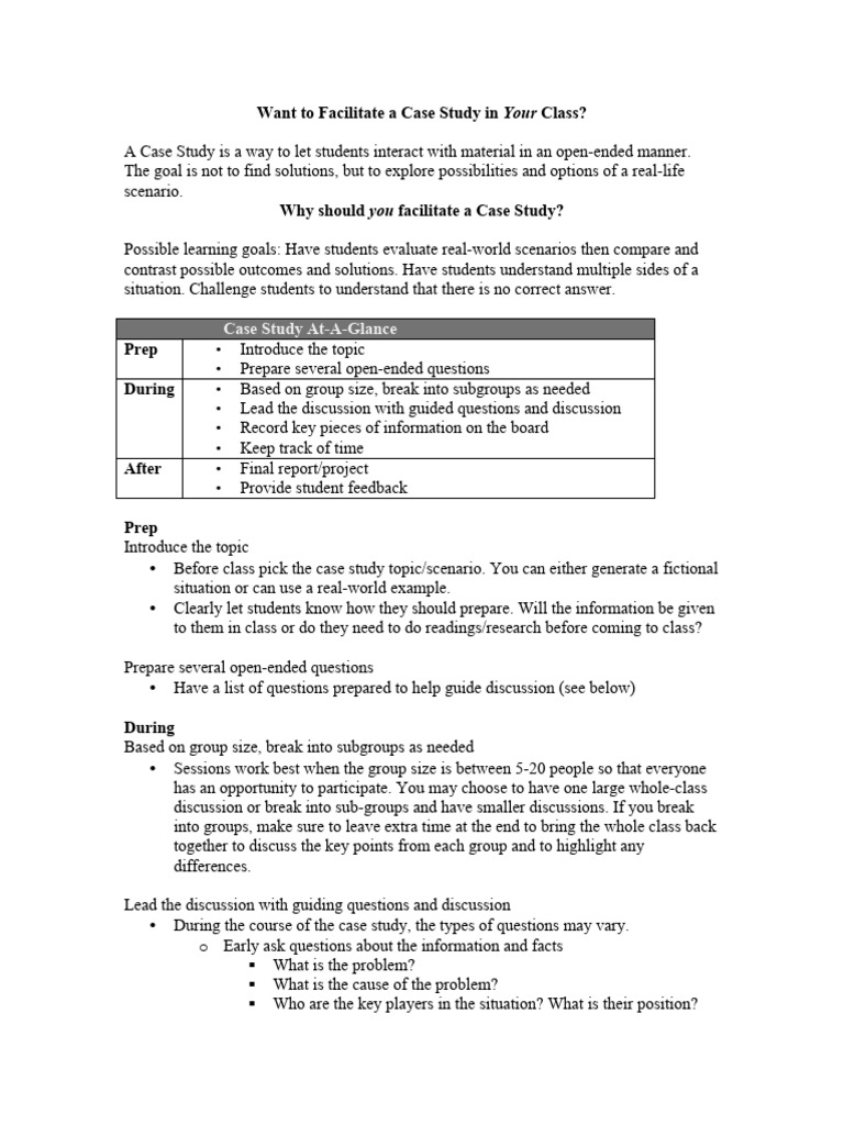 Case study ataglance download free pdf information learning