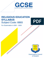 EGCSE Religious Education 2021-2023 Syllabus