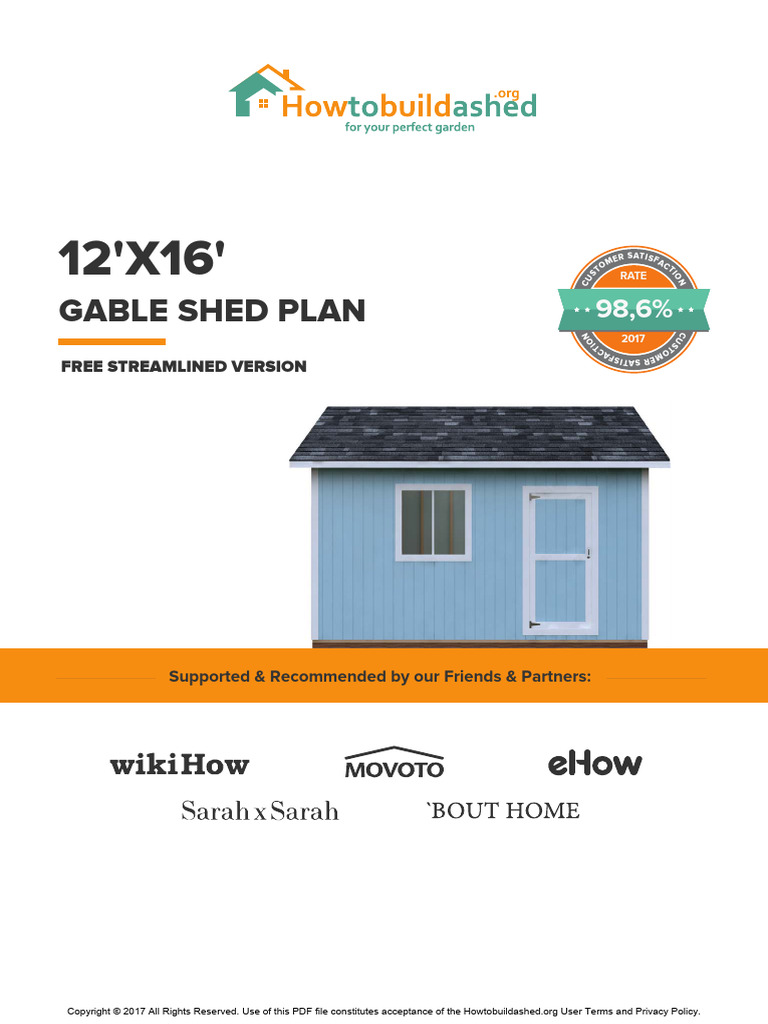 Gable shed plan free streamlined version download free pdf framing
