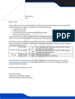 Airconditioning Service Proposal (BAESA Restaurant)