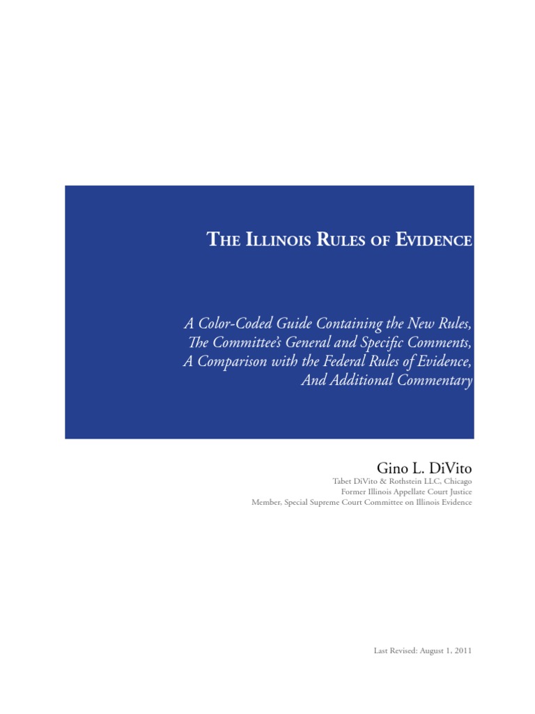 Illinois Rules of Evidence Color-Coded Guide | PDF | Hearsay | Evidence ...
