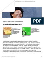 Prevención Del Suicidio - OPS - OMS - Organización Panamericana de La Salud