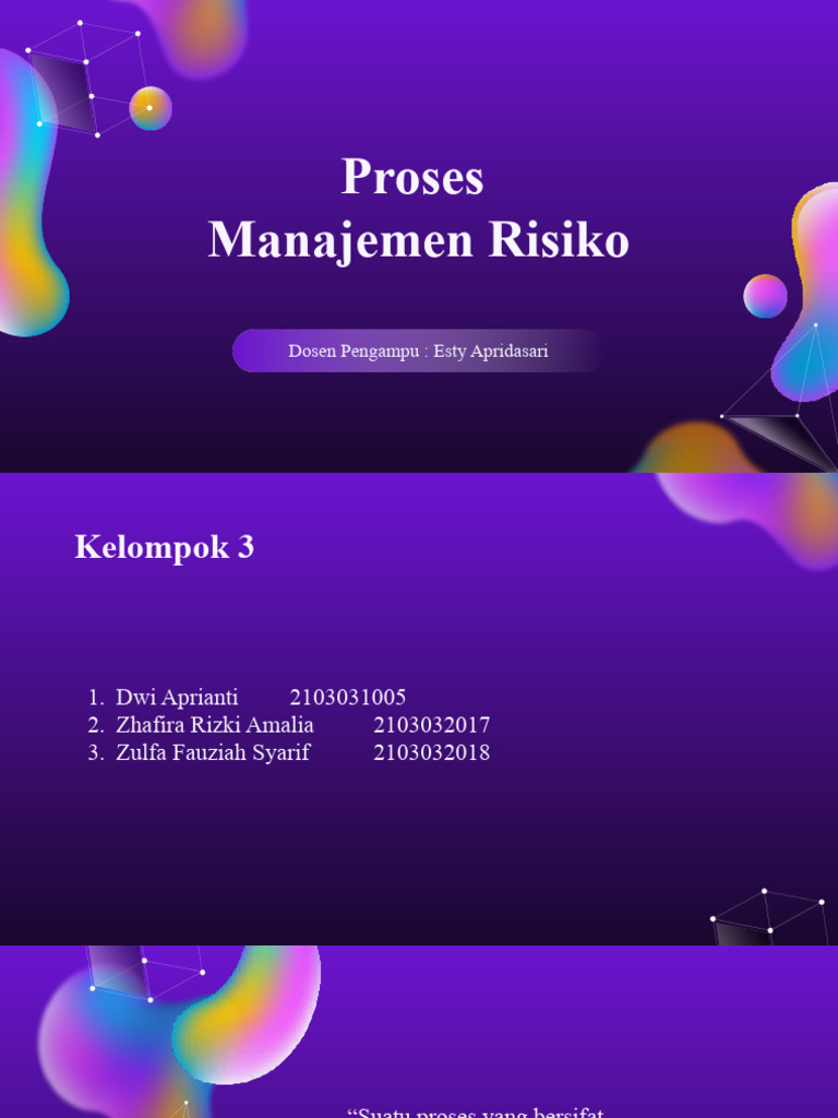 Proses Manajemen Risiko Pdf