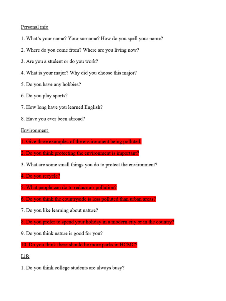 Engaging Speaking Topics for Students | PDF | Social Science