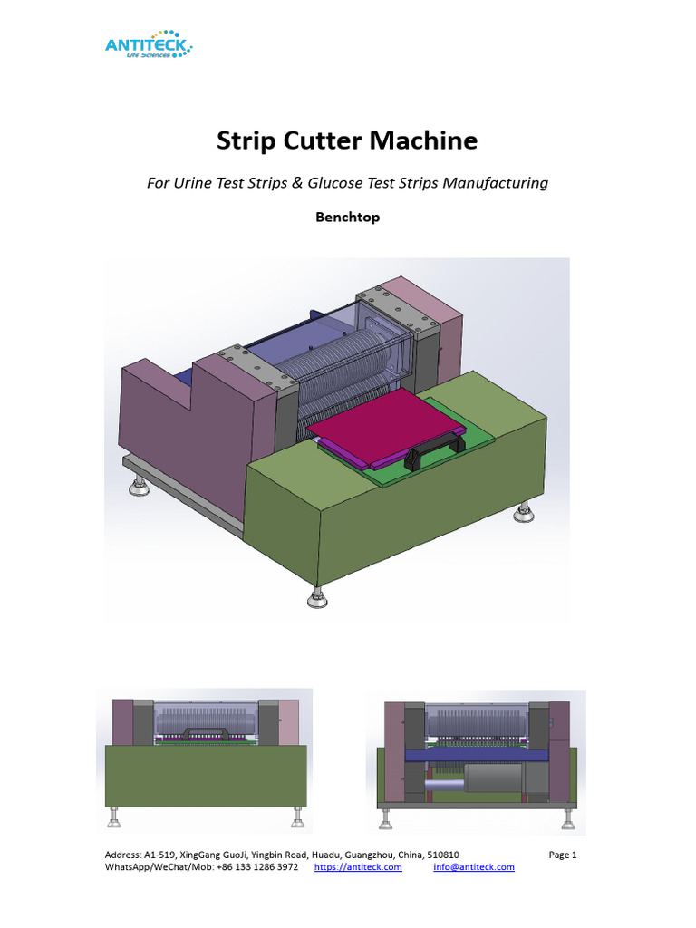 Strip Cutter Machine for Test Strips | PDF | Business | Computers