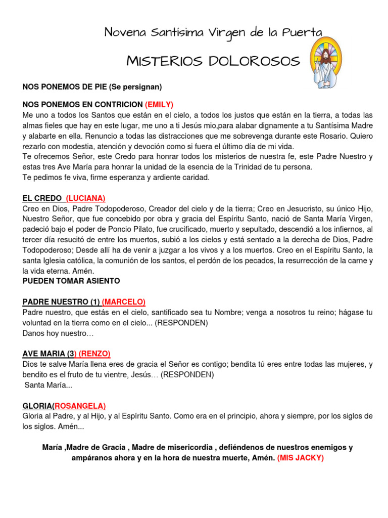 Misterios Dolorosos | PDF | María, madre de Jesús | orador del Señor