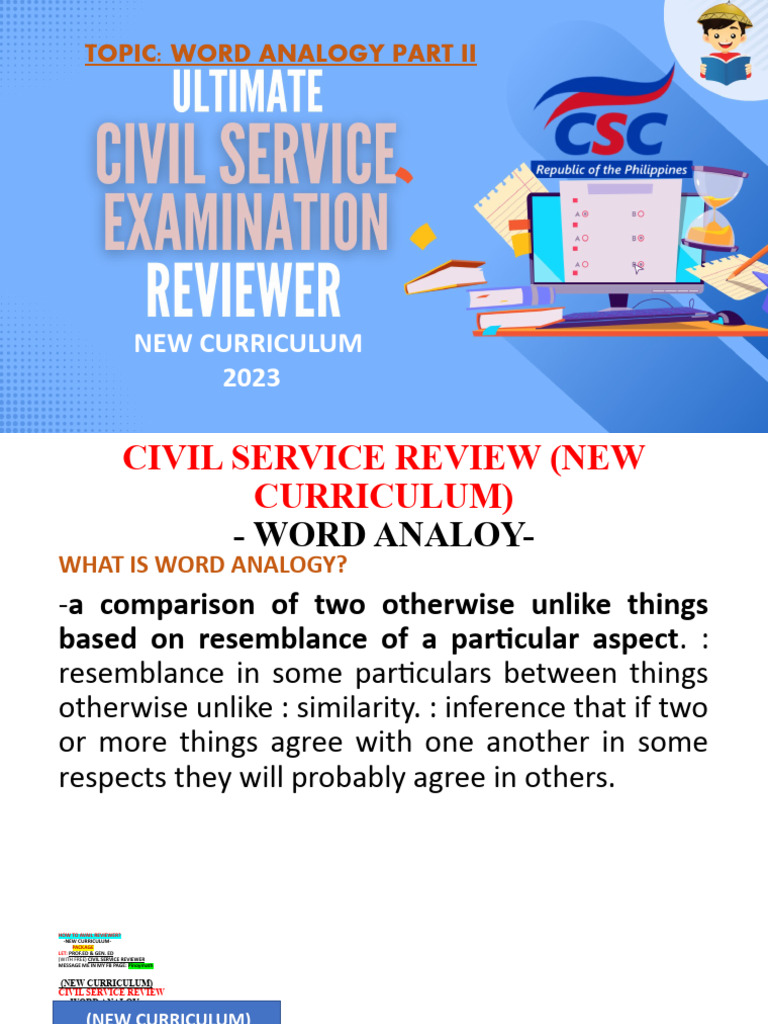Civil Service Reviewer 2023 With Answer Key