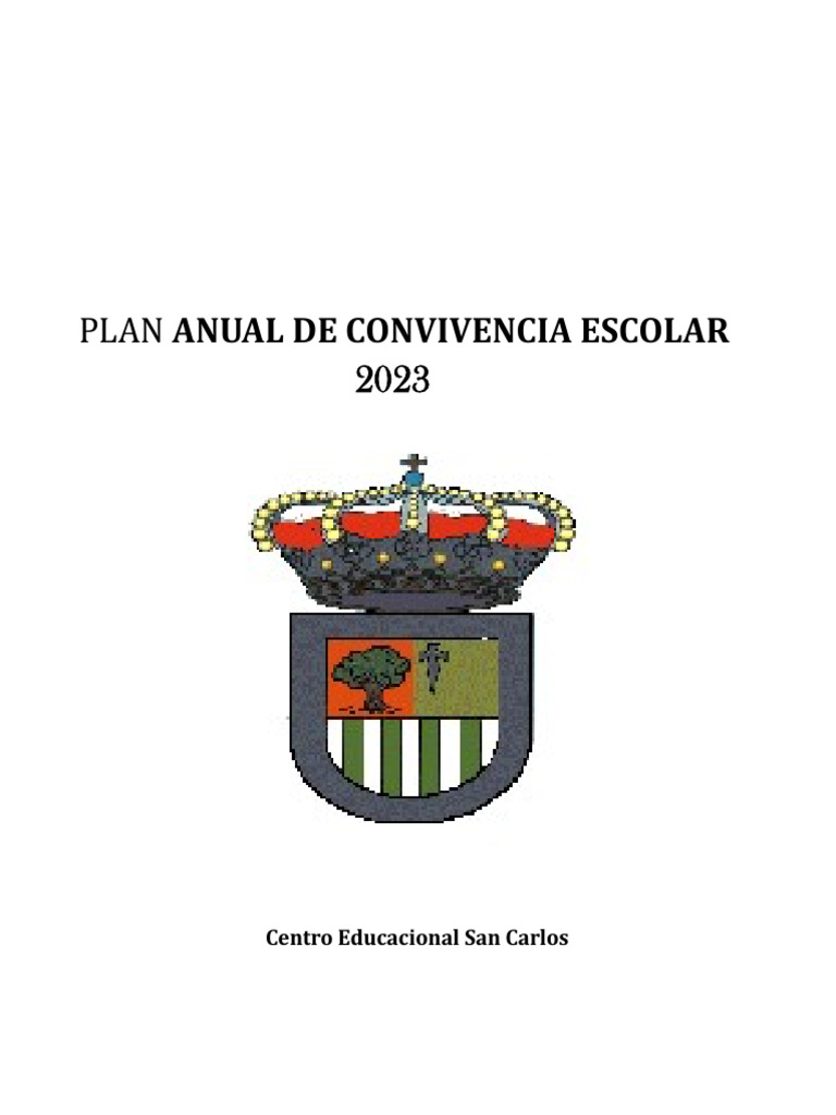 Plan Anual de Convivencia Escolar 2023 | PDF | Aprendizaje | Maestros