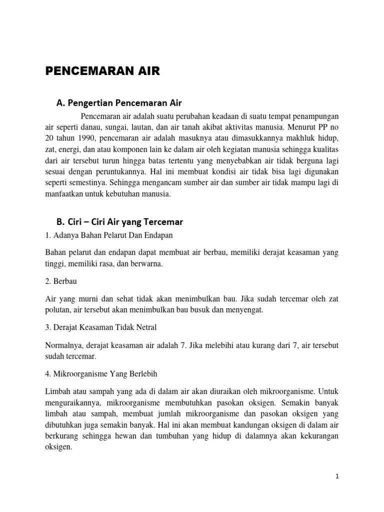 Dampak dan Solusi Pencemaran Air | PDF | Kesehatan Holistik