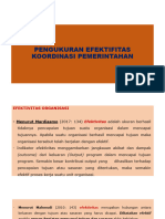 Xi. Pengukuran Efektifitas Koordinasi Pemerintahan.