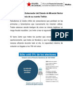 Publicación Del Gobernador Del Estado de Miranda Héctor Rodríguez