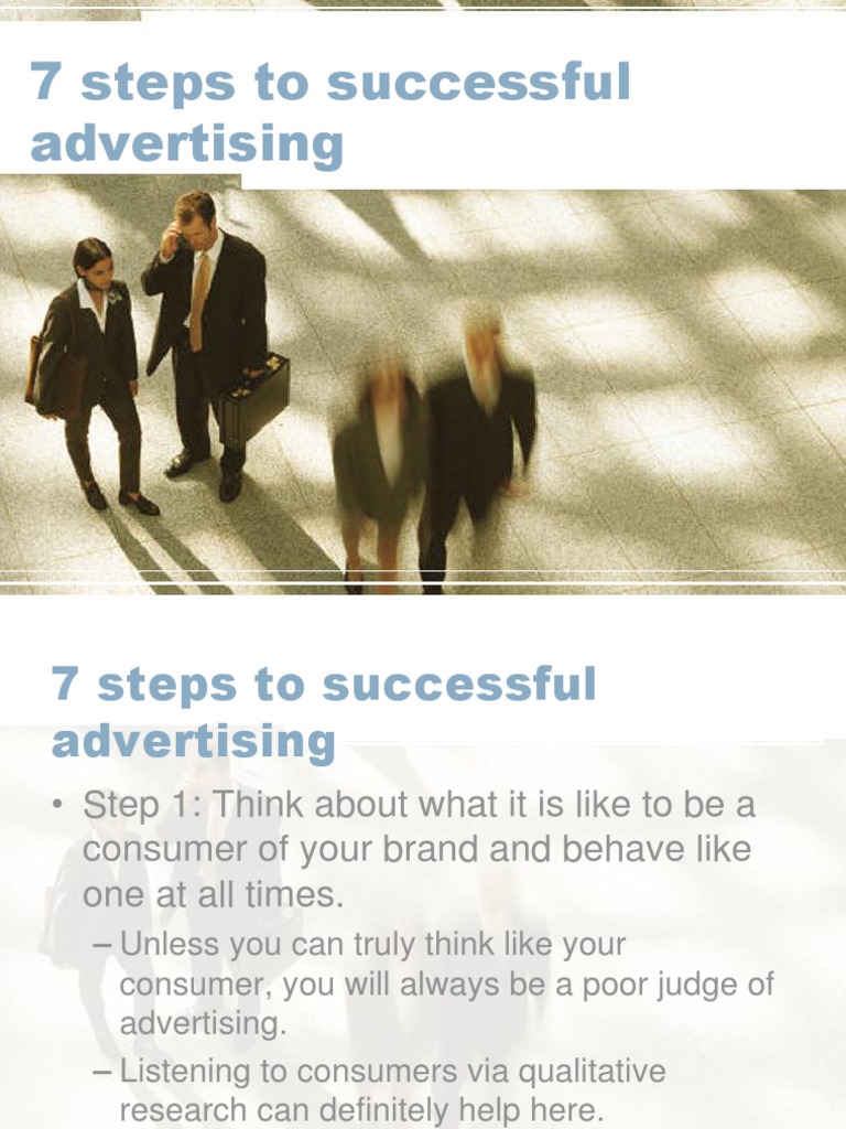 7 Steps for Effective Advertising Strategies | PDF | Advertising | Insight