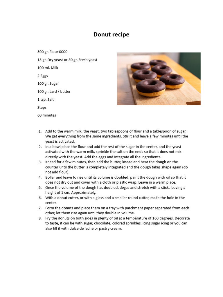Receta De Donas Pdf