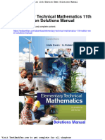 Full Download Elementary Technical Mathematics 11th Edition Ewen Solutions Manual