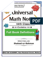 Math 10 U1 - U8 Definitions