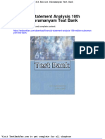 Full Download Financial Statement Analysis 10th Edition Subramanyam Test Bank