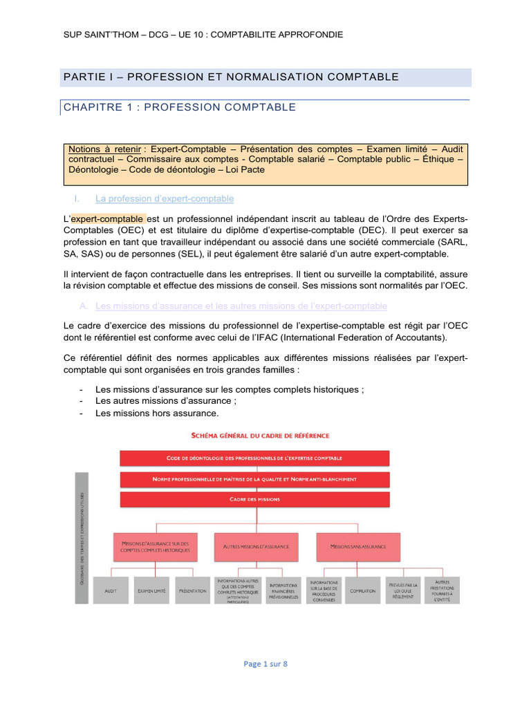 Missions et responsabilités de l'expert-comptable | PDF | Audit ...