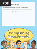 KET A2 Speaking Test Practice Guide | PDF