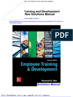 Full Download Employee Training and Development 7th Edition Noe Solutions Manual