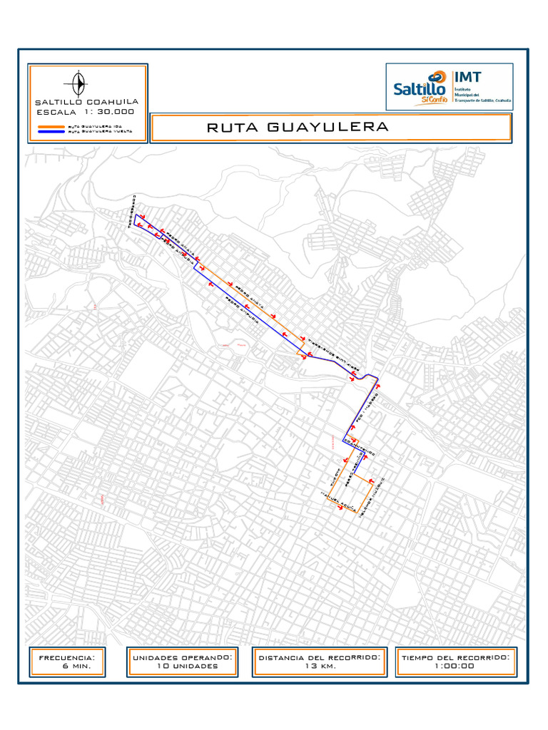 Mapa Ruta Guayulera Saltillo | PDF