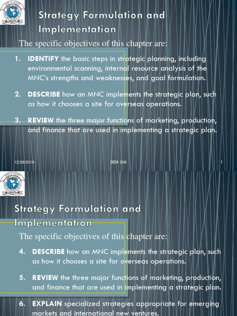 Strategic Planning in Multinational Firms | PDF | Strategic Management ...