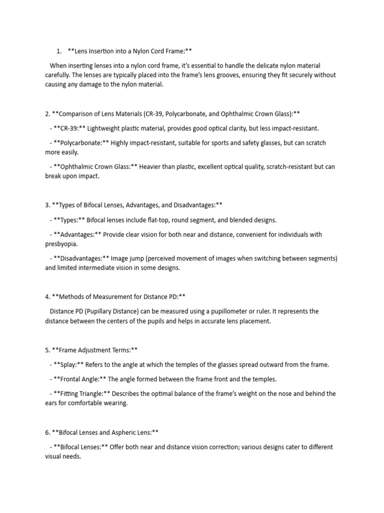 Basic Optics PDF Glasses Glass Engineering And Science