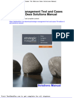 Full Download Strategic Management Text and Cases 7th Edition Dess Solutions Manual