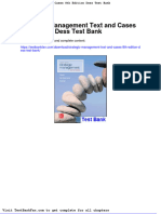 Full Download Strategic Management Text and Cases 8th Edition Dess Test Bank