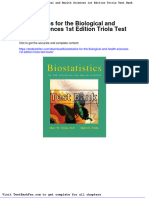Full Download Biostatistics For The Biological and Health Sciences 1st Edition Triola Test Bank