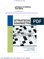 Full Download Strategic Marketing 1st Edition Mooradian Test Bank